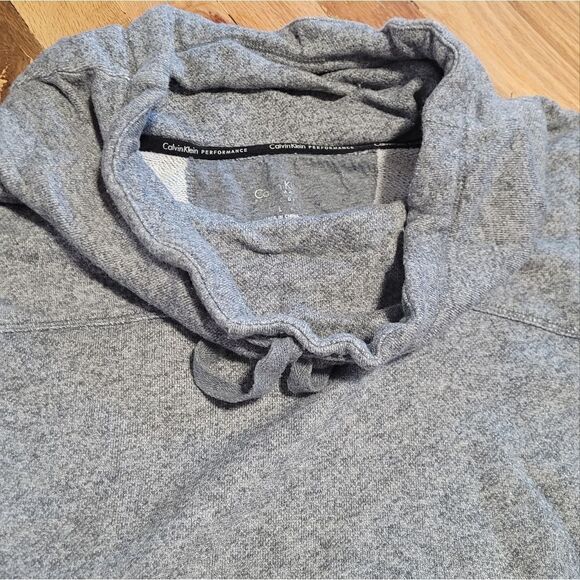 Clavin Klein Quick Dry Cowl Neck Raw Edge Sweatshirt Large - Picture 8 of 10